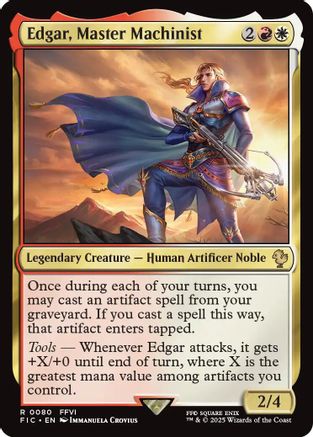 Edgar, Master Machinist (FIC-080) - Commander: FINAL FANTASY - Premium MTG Single from Wizards of the Coast - Just $0.11! Shop now at Game Crave Tournament Store