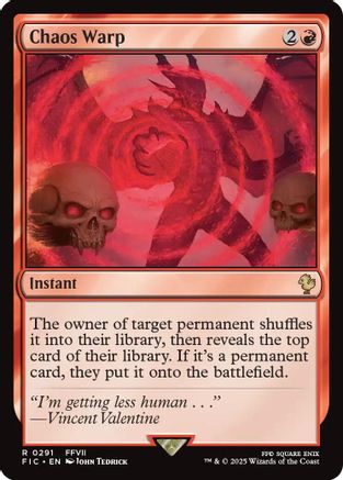 Chaos Warp (FIC-291) - Commander: FINAL FANTASY - Premium MTG Single from Wizards of the Coast - Just $0.10! Shop now at Game Crave Tournament Store
