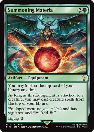 Summoning Materia (FIC-072) - Commander: FINAL FANTASY - Premium MTG Single from Wizards of the Coast - Just $0.11! Shop now at Game Crave Tournament Store