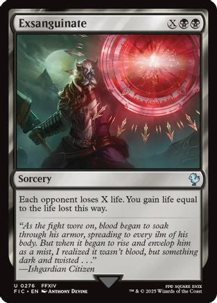 Exsanguinate (FIC-276) - Commander: FINAL FANTASY - Premium MTG Single from Wizards of the Coast - Just $0.08! Shop now at Game Crave Tournament Store