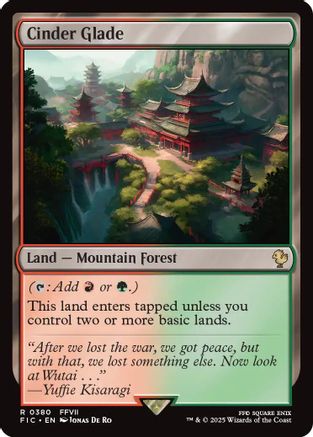 Cinder Glade (FIC-380) - Commander: FINAL FANTASY - Premium MTG Single from Wizards of the Coast - Just $0.08! Shop now at Game Crave Tournament Store