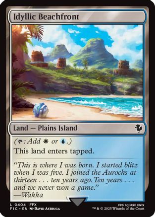 Idyllic Beachfront (FIC-404) - Commander: FINAL FANTASY - Premium MTG Single from Wizards of the Coast - Just $0.03! Shop now at Game Crave Tournament Store