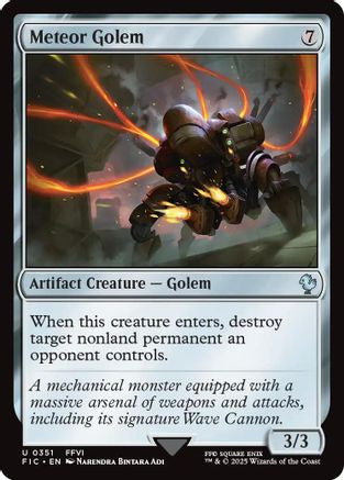 Meteor Golem (FIC-351) - Commander: FINAL FANTASY - Premium MTG Single from Wizards of the Coast - Just $0.08! Shop now at Game Crave Tournament Store
