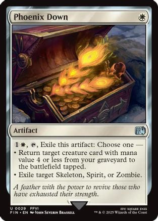Phoenix Down (FIN-029) - FINAL FANTASY Foil - Premium MTG Single from Wizards of the Coast - Just $0.09! Shop now at Game Crave Tournament Store