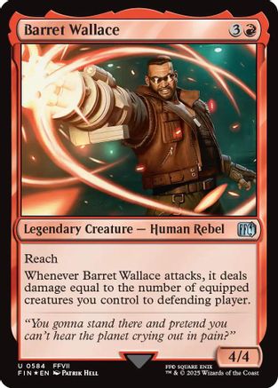 Barret Wallace (Surge Foil) (FIN-584) - FINAL FANTASY Foil - Premium MTG Single from Wizards of the Coast - Just $0.94! Shop now at Game Crave Tournament Store