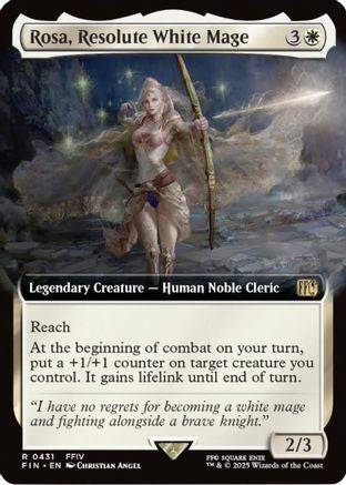 Rosa, Resolute White Mage (Extended Art) (FIN-431) - FINAL FANTASY Foil - Premium MTG Single from Wizards of the Coast - Just $2.15! Shop now at Game Crave Tournament Store