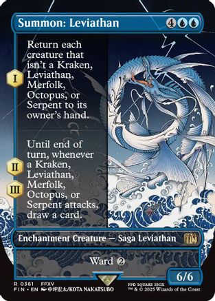 Summon: Leviathan (Borderless) (FIN-361) - FINAL FANTASY Foil - Premium MTG Single from Wizards of the Coast - Just $1.43! Shop now at Game Crave Tournament Store
