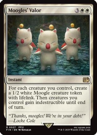 Moogles' Valor (FIN-027) - FINAL FANTASY - Premium MTG Single from Wizards of the Coast - Just $0.11! Shop now at Game Crave Tournament Store