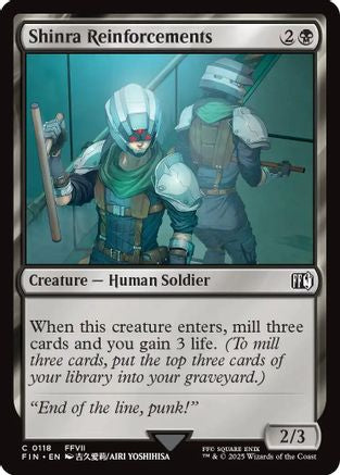 Shinra Reinforcements (FIN-118) - FINAL FANTASY Foil - Premium MTG Single from Wizards of the Coast - Just $0.08! Shop now at Game Crave Tournament Store