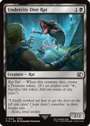 Undercity Dire Rat (FIN-123) - FINAL FANTASY - Premium MTG Single from Wizards of the Coast - Just $0.09! Shop now at Game Crave Tournament Store