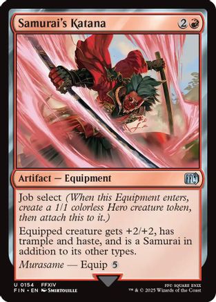 Samurai's Katana (FIN-154) - FINAL FANTASY - Premium MTG Single from Wizards of the Coast - Just $0.09! Shop now at Game Crave Tournament Store