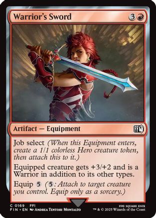 Warrior's Sword (FIN-169) - FINAL FANTASY - Premium MTG Single from Wizards of the Coast - Just $0.09! Shop now at Game Crave Tournament Store