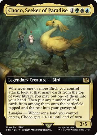 Choco, Seeker of Paradise (Extended Art) (FIN-479) - FINAL FANTASY Foil - Premium MTG Single from Wizards of the Coast - Just $12.03! Shop now at Game Crave Tournament Store