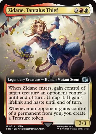 Zidane, Tantalus Thief (Extended Art) (FIN-518) - FINAL FANTASY Foil - Premium MTG Single from Wizards of the Coast - Just $3.66! Shop now at Game Crave Tournament Store
