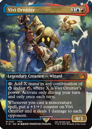 Vivi Ornitier (Borderless) (FIN-321) - FINAL FANTASY Foil - Premium MTG Single from Wizards of the Coast - Just $76.75! Shop now at Game Crave Tournament Store