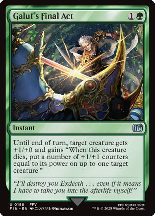 Galuf's Final Act (FIN-186) - FINAL FANTASY - Premium MTG Single from Wizards of the Coast - Just $0.09! Shop now at Game Crave Tournament Store