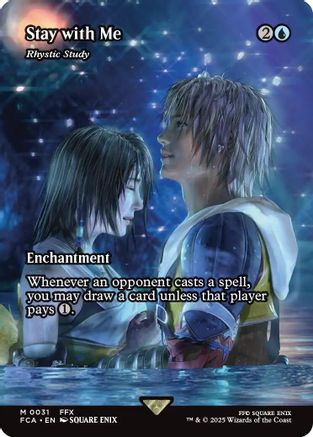 Stay with Me - Rhystic Study (Showcase) (FCA-031) - FINAL FANTASY: Through the Ages Foil - Premium MTG Single from Wizards of the Coast - Just $135.56! Shop now at Game Crave Tournament Store