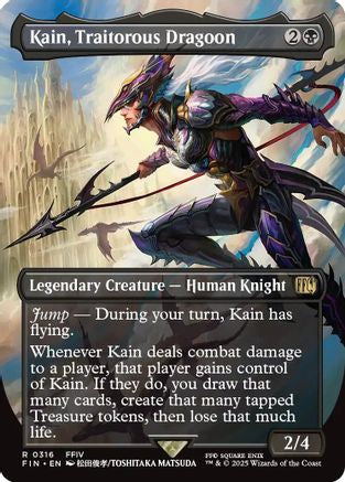Kain, Traitorous Dragoon (Borderless) (FIN-316) - FINAL FANTASY - Premium MTG Single from Wizards of the Coast - Just $0.73! Shop now at Game Crave Tournament Store