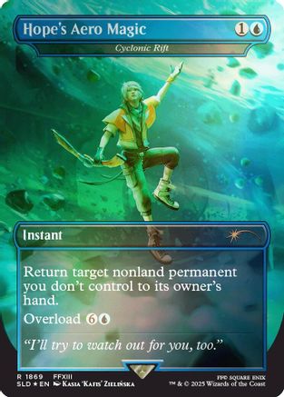 Hope's Aero Magic - Cyclonic Rift (Rainbow Foil) (SLD-1869) - Secret Lair Drop Series Foil - Premium MTG Single from Wizards of the Coast - Just $6.84! Shop now at Game Crave Tournament Store