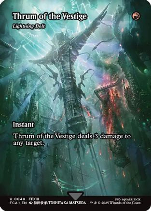 Thrum of the Vestige - Lightning Bolt (Showcase) (FCA-040) - FINAL FANTASY: Through the Ages - Premium MTG Single from Wizards of the Coast - Just $0.12! Shop now at Game Crave Tournament Store