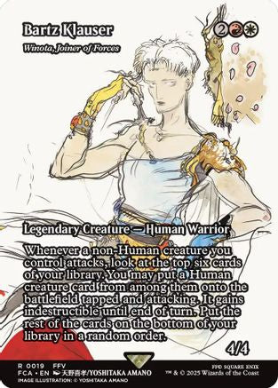 Bartz Klauser - Winota, Joiner of Forces (Showcase) (FCA-019) - FINAL FANTASY: Through the Ages Foil - Premium MTG Single from Wizards of the Coast - Just $6.51! Shop now at Game Crave Tournament Store