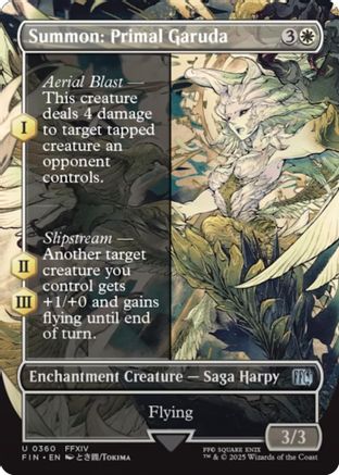 Summon: Primal Garuda (Borderless) (FIN-360) - FINAL FANTASY Foil - Premium MTG Single from Wizards of the Coast - Just $0.24! Shop now at Game Crave Tournament Store