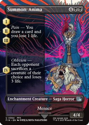 Summon: Anima (Borderless) (FIN-364) - FINAL FANTASY Foil - Premium MTG Single from Wizards of the Coast - Just $0.10! Shop now at Game Crave Tournament Store