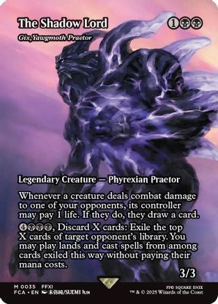 The Shadow Lord - Gix, Yawgmoth Praetor (Showcase) (FCA-035) - FINAL FANTASY: Through the Ages Foil - Premium MTG Single from Wizards of the Coast - Just $9.61! Shop now at Game Crave Tournament Store
