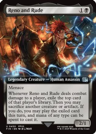 Reno and Rude (Extended Art) (FIN-450) - FINAL FANTASY Foil - Premium MTG Single from Wizards of the Coast - Just $6.18! Shop now at Game Crave Tournament Store