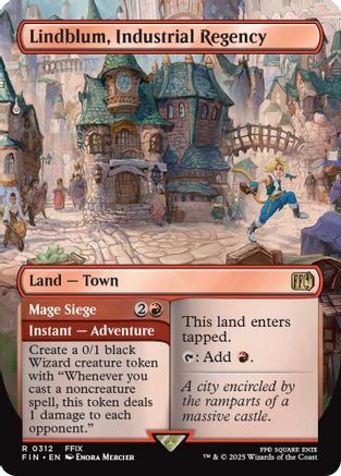 Lindblum, Industrial Regency (Borderless) (FIN-312) - FINAL FANTASY Foil - Premium MTG Single from Wizards of the Coast - Just $1.82! Shop now at Game Crave Tournament Store