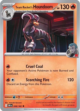 Team Rocket's Houndoom - 038/182 38 - SV10 Destined Rivals Reverse Holofoil