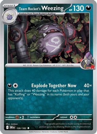 Team Rocket's Weezing - 126/182 126 - SV10 Destined Rivals