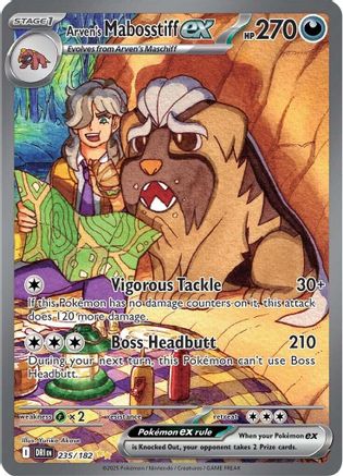 Arven's Mabosstiff ex - 235/182 235 - SV10 Destined Rivals Holofoil