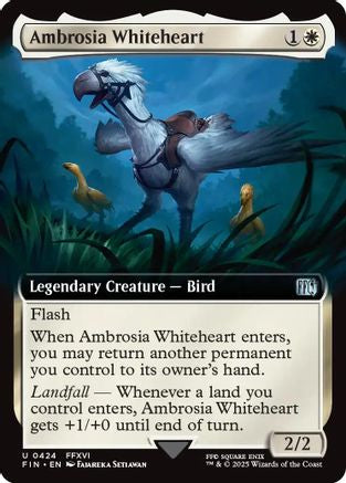 Ambrosia Whiteheart (Extended Art) (FIN-424) - FINAL FANTASY - Premium MTG Single from Wizards of the Coast - Just $0.11! Shop now at Game Crave Tournament Store