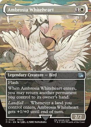 Ambrosia Whiteheart (Borderless) (FIN-325) - FINAL FANTASY Foil - Premium MTG Single from Wizards of the Coast - Just $0.28! Shop now at Game Crave Tournament Store
