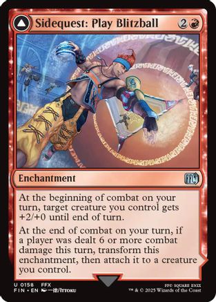 Sidequest: Play Blitzball (FIN-158) - FINAL FANTASY Foil - Premium MTG Single from Wizards of the Coast - Just $0.08! Shop now at Game Crave Tournament Store