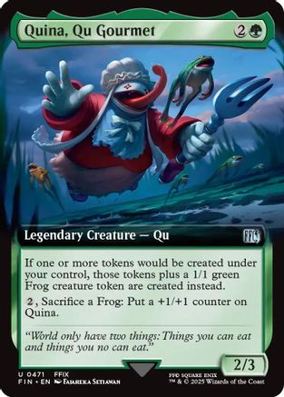 Quina, Qu Gourmet (Extended Art) (FIN-471) - FINAL FANTASY Foil - Premium MTG Single from Wizards of the Coast - Just $6.16! Shop now at Game Crave Tournament Store