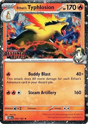 Ethan's Typhlosion (Prerelease) 34 - SV10 Destined Rivals Holofoil