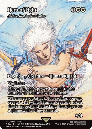 Hero of Light - Adeline, Resplendent Cathar (Showcase) (FCA-001) - FINAL FANTASY: Through the Ages Foil - Premium MTG Single from Wizards of the Coast - Just $8.53! Shop now at Game Crave Tournament Store