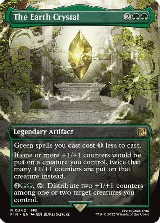 The Earth Crystal (Borderless) (FIN-342) - FINAL FANTASY - Premium MTG Single from Wizards of the Coast - Just $2.88! Shop now at Game Crave Tournament Store