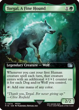 Torgal, A Fine Hound (Extended Art) (FIN-474) - FINAL FANTASY Foil - Premium MTG Single from Wizards of the Coast - Just $6.33! Shop now at Game Crave Tournament Store