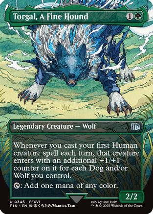 Torgal, A Fine Hound (Borderless) (FIN-345) - FINAL FANTASY - Premium MTG Single from Wizards of the Coast - Just $0.13! Shop now at Game Crave Tournament Store