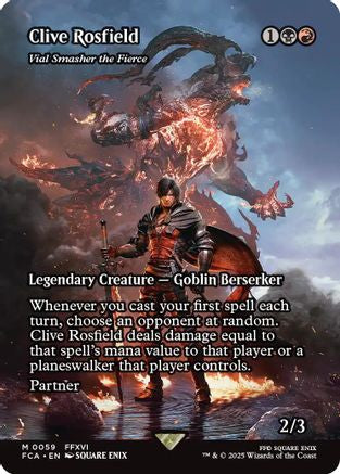 Clive Rosfield - Vial Smasher the Fierce (Showcase) (FCA-059) - FINAL FANTASY: Through the Ages - Premium MTG Single from Wizards of the Coast - Just $2.76! Shop now at Game Crave Tournament Store