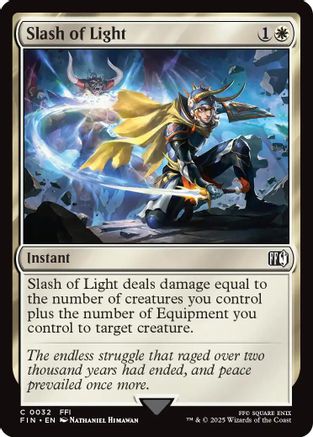 Slash of Light (FIN-032) - FINAL FANTASY Foil - Premium MTG Single from Wizards of the Coast - Just $0.08! Shop now at Game Crave Tournament Store
