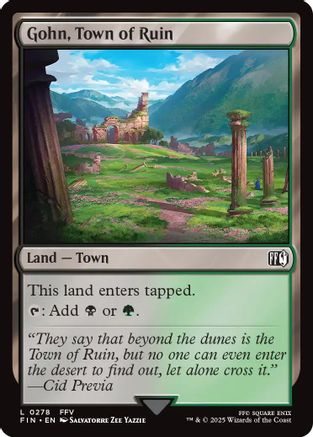 Gohn, Town of Ruin (FIN-278) - FINAL FANTASY Foil - Premium MTG Single from Wizards of the Coast - Just $0.08! Shop now at Game Crave Tournament Store