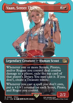 Vaan, Street Thief (Borderless) (FIN-390) - FINAL FANTASY - Premium MTG Single from Wizards of the Coast - Just $0.29! Shop now at Game Crave Tournament Store