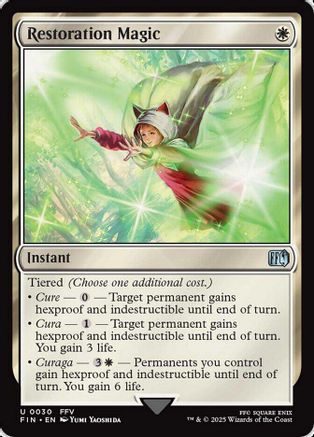 Restoration Magic (FIN-030) - FINAL FANTASY - Premium MTG Single from Wizards of the Coast - Just $0.08! Shop now at Game Crave Tournament Store