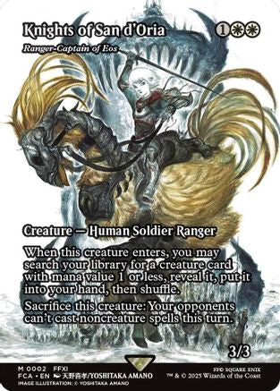 Knights of San d'Oria - Ranger-Captain of Eos (Showcase) (FCA-002) - FINAL FANTASY: Through the Ages Foil - Premium MTG Single from Wizards of the Coast - Just $43.30! Shop now at Game Crave Tournament Store