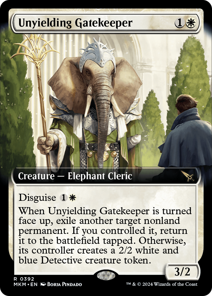 Unyielding Gatekeeper (MKM-392) - Murders at Karlov Manor: (Extended Art) - Premium MTG Single from Wizards of the Coast - Just $0.25! Shop now at Game Crave Tournament Store