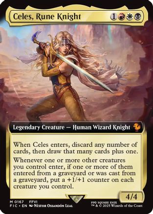 Celes, Rune Knight (Extended Art) (FIC-167) - Commander: FINAL FANTASY - Premium MTG Single from Wizards of the Coast - Just $1.13! Shop now at Game Crave Tournament Store